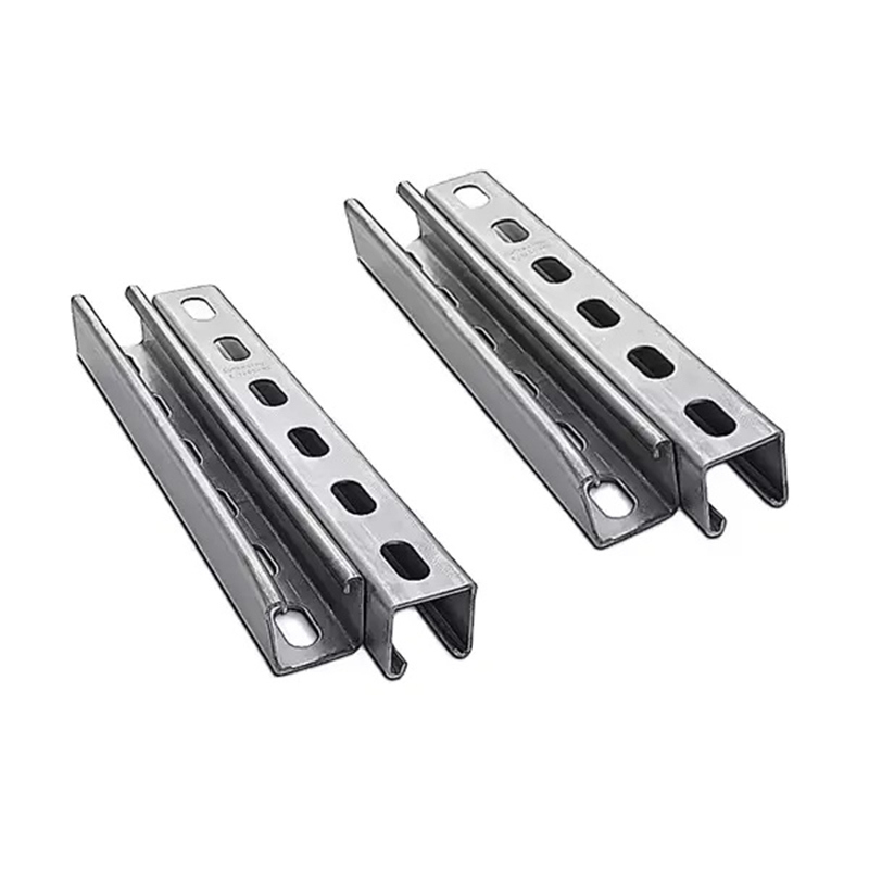Polished Stainless Steel Unistrut with 1-5/8 In Height and Bolted Installation for Seismic Resistance